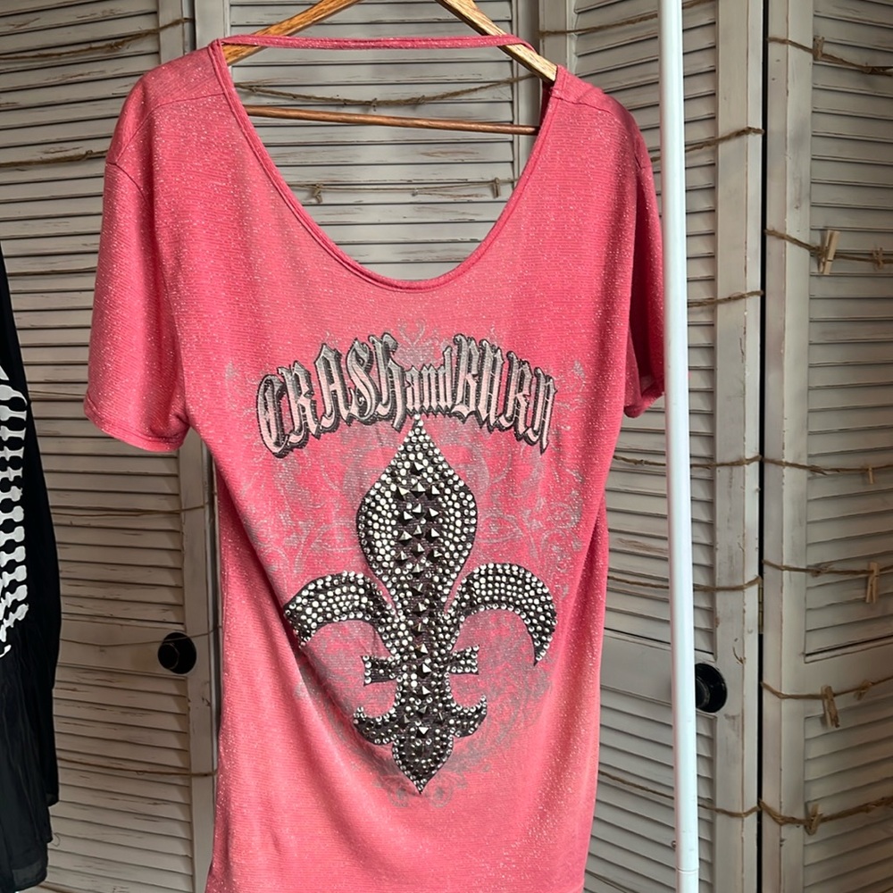 Crash and Burn studded top